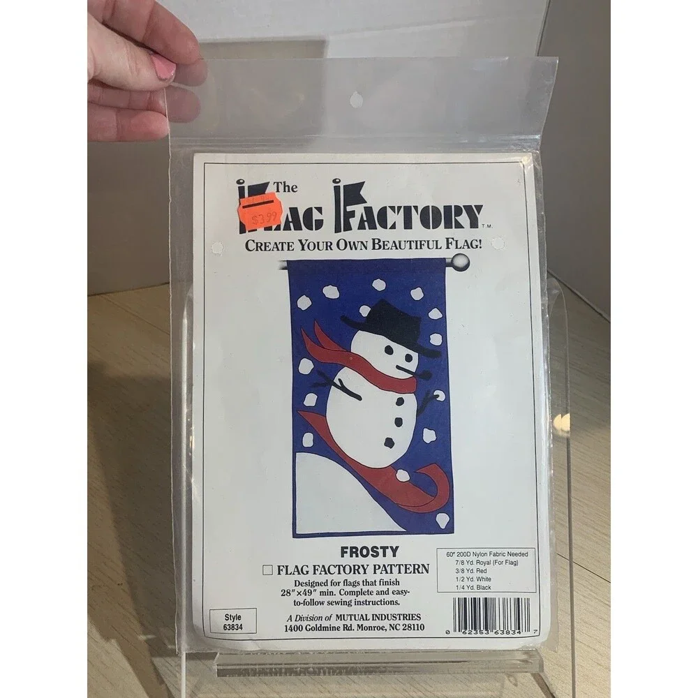 The Flag Factory Create Your Own Flag Snowflakes Snowman #63834 craft pattern